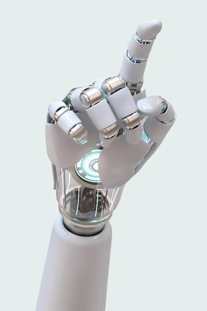 Robothand als symbool voor AI en GEO