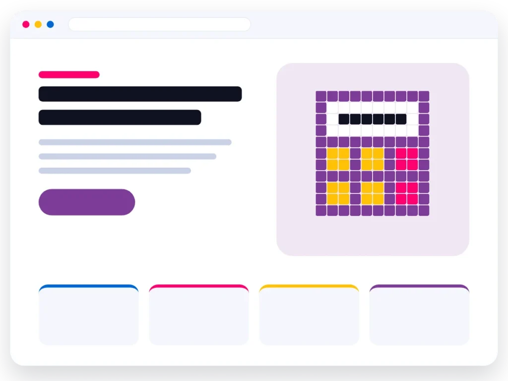 Illustratie van een website voor een administratiekantoor