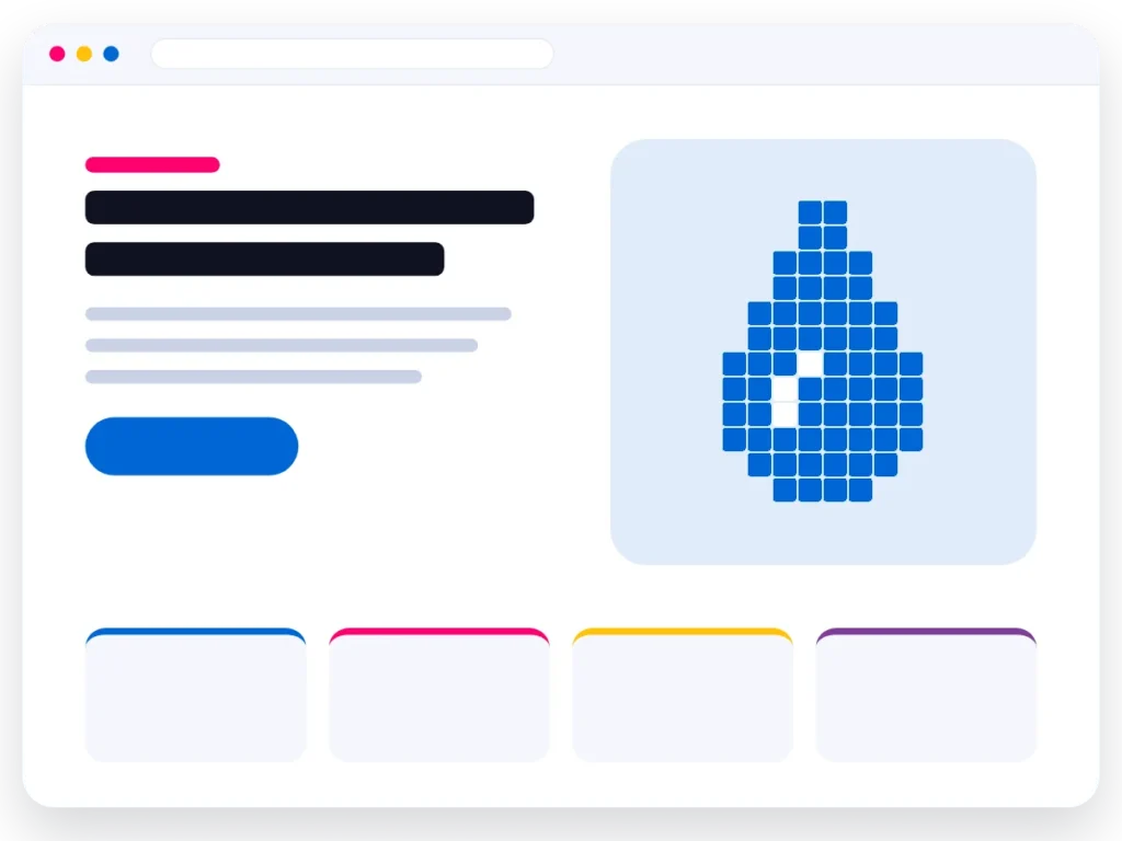 Illustratie van een website voor een installateur