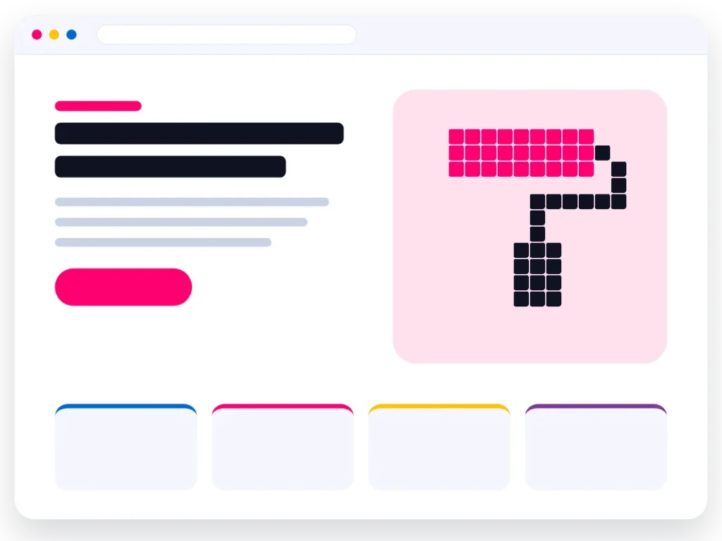 Illustratie van een website voor een schilderbedrijf